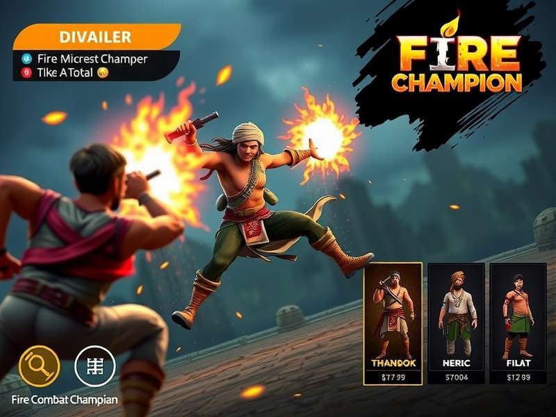 Fire Combat Champion character customization options showing Indian themed outfits